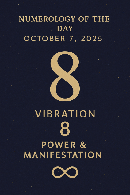 🔮 Numerology of the Day: October 7, 2025 → Universal Vibration 8