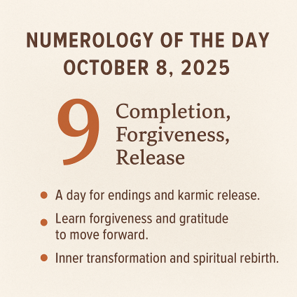 Numerology of the Day – October 8, 2025