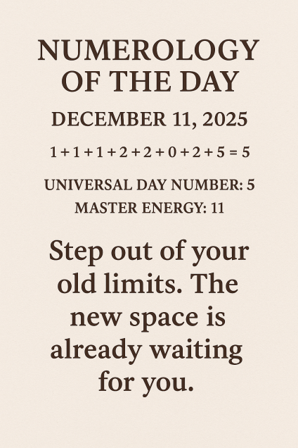 🔮 Numerology of the Day – December 11, 2025