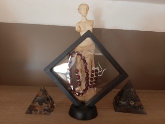 Garnet Crystal Jewelry Set with Sterling Silver